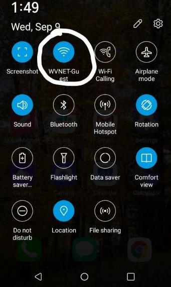 image of the Android WiFi Screen